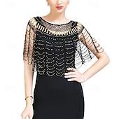 billige bryllup gjesteomslag-1920-tallet kvinner sjal wraps paljett perler brudesjal flapper aftenkappe