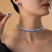 economico Parure di gioielli-I monili nuziali 1 Lega Orecchini Collane Per donna Moda Romantico Fantasia Gioia Di forma geometrica Parure di gioielli Per Abiti da sera per feste