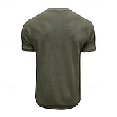 billige Uformell Henley T-skjorte-Herre Vaffel Henley-skjorte Henly-skjorte Strikk T-skjorte Kortermet Helfarge عادي Strikketøy Fritid hverdag Knapper Strikket Henley utendørs Avslappet Daglig Sommer Vår &amp; Vinter Svart Hvit Grå