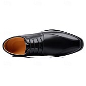 economico Formale-scarpe eleganti da uomo in similpelle marrone con design allacciato, eleganti calzature formali per ufficio, matrimoni ed eventi speciali