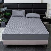 abordables Parures de draps-Protector de matelas imperméable Matelas matelassé Housse de matelas ajustée Protéger le lit Housse de lit épaisse Antidérapante Draps ajustés avec poche profonde Silencieux Hypoallergénique