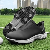 preiswerte Herren Golfschuhe-weiße Golfschuhe für Herren mit Reißverschluss, atmungsaktivem Obermaterial und gepolsterter Sohle für Komfort und Leistung auf dem Platz