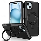 Недорогие Чехлы для iPhone-телефон Кейс для Назначение iPhone 16 Про Макс Плюс Айфон 15 Про Макс Плюс iPhone 14 13 12 11 Pro Max Plus Кейс на заднюю панель со стендом Защита от удара Ретро ТПУ
