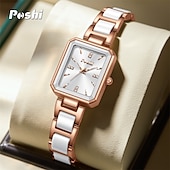 voordelige Quartz-horloges-poshi modieuze dameshorloge licht luxe diamant ingelegd vierkant temperament quartz horloge