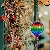 economico Luci paesaggistiche-1 lampada a palloncino solare da esterno in ferro con fiamma multicolore sfumata per cortile, giardino, sentiero, prato, matrimonio, festival e atmosfera di festa