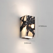 voordelige Wandverlichting voor binnen-wabi-sabi waterdichte natuurlijke bulgari paarse marmeren wandlamp voor slaapkamer hal entree