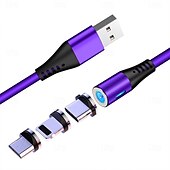 levne Kabely pro mobilní telefony-USB C kabel Bleskový kabel Micro USB kabel USB A na Lightning / micro / USB C 2.4 A Nabíjecí kabel Magnetické Tekutý silikagel Pro iPad Samsung Xiaomi Doplňky k mobilu