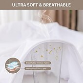 baratos Lençóis e fronhas-Capa Protetora para Cama Queen King Impermeável Protetor de Colchão Capa Ajustável de Cama Protetor de Colchão Capa de Cama Pad Lavável Capa de Cama Com Faixa Elástica