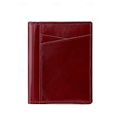 cheap Wallets-Men&#039;s RFID Blocking Wallet, Premium Cowhide Leather, Slim Design with Multiple Card Slots and ID Window – Secure and Stylish Wallet for Everyday Use Wine Black Dark Green