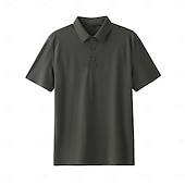 halpa Miesten Elite Polo-Miesten Polo Työ Katu Sänkyjen avaus Lyhythihainen Loma Muoti Yhtenäinen väri Napit Kesä Kevät Tumman harmaa Huurteinen vihreä Musta Tumman vihreä Vaalean harmaa Ruskea Polo