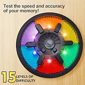זול Party Supplies-לוח משחקי זיכרון אינטראקטיבי עם נורות לד ואפקטים קוליים תרגיל יד-מוח-צעצוע חינוכי לילדים מתנת חג המולד