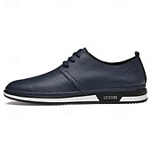 economico Casuale-scarpe da ginnastica casual stringate in similpelle bianca da uomo, comode scarpe antiscivolo con suola in gomma, ideali per l&#039;uso quotidiano e per il tempo libero