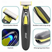 economico Rasatura e depilazione-mlg rasoio elettrico per uomo e donna trimmer portatile per tutto il corpo usb lama a forma di t rasoio per barba ascelle per lavabile