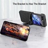 tanie Etui do telefonów Samsung-Etui na telefon do Samsung Galaxy Z Flip 6 Z Flip 5 Z Flip 4 Tylny pokrowiec Odporny na wstrząsy Retro PU skóra
