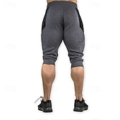 preiswerte Shorts-Herren Sweatshorts Kurze Hose Capri-Shorts Kurze Sporthose Kurze Sporthose Sport Shorts Tasche Kordelzug Elastische Taille Farbblock Komfort Atmungsaktiv Wadenlänge Outdoor Sport Klassisch