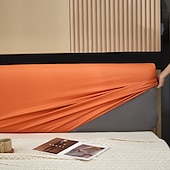 baratos Acessórios de cama-Capa de cabeceira de couro artificial pu à prova d&#039;água, capa elástica para hotel, casa, cama com tudo incluso, proteção contra poeira, cabeceira