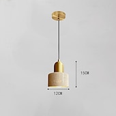 voordelige Hanglampen-stenen kap cilinder hanglamp messing hanglamp kit retro mini hanglamp nordic hanglamp verlichting 85-265v