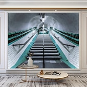 billige Tapet-Landskap Hule 3D Tapet Hjem Dekorasjon Vegg Mural Rull Peel og Stick Avtagbart PVC/Vinyl Materiale Selvklebende/Krever Lim Veggdekorasjon Stue