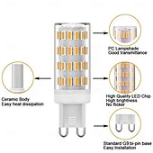 levne LED corn žárovky-g9 led kukuřičné žárovky stmívatelné 5w 12v/24v ac/dc – 63led 4014 pro lustr, rv, karavan, námořní 4ks