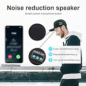 billiga Nyheter-ny hatt med bluetooth-högtalare justerbar bluetooth-hatt trådlös smart högtalarkeps för utomhussport baseballkeps med mikrofon
