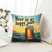 billige &quot;Quotes&amp;Saying Style&quot;-Øl Entusiast Dekorative Kasteputer Deksel 1PC Myk Kvadratisk Sofa Pute Sak Puteputer Soverom Stue Sofa Stol