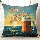 billige &quot;Quotes&amp;Saying Style&quot;-Øl Entusiast Dekorative Kasteputer Deksel 1PC Myk Kvadratisk Sofa Pute Sak Puteputer Soverom Stue Sofa Stol