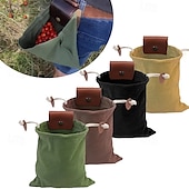cheap Camping Accessories-Heavy Duty Canvas Foraging Waist Bag - Portable Outdoor Gathering Pouch with Adjustable Belt