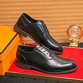 baratos Formal-Sapatos oxford masculinos de couro sintético marrom com relevo de crocodilo - elegantes e sofisticados para uso casual e formal