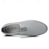 economico Slip-ons e mocassini da uomo-scarpe da ginnastica slip-on da uomo in mesh traspirante – scarpe da passeggio casual leggere con design arioso per l&#039;estate, i viaggi e l&#039;uso quotidiano