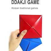 ieftine rechizite de petrecere-Gonggi Korean Game, Gonggi Korean Tossing Game Set (Joc de joc tradițional coreean) - Jebi Chagi, Gong-Gi, Biseokchigi, Paeng-y, Ddakji, Family Party Game (1 set)