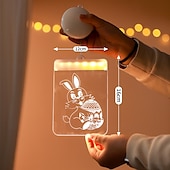 cheap Decorative Lights-LED Easter bunny Easter egg with suction cup window lamp, festive dinner party atmosphere decoration lamp, AAA battery box power supply