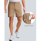 economico Pantaloni Corti da Cerimonia-Per uomo Pantaloncini Pantaloncini eleganti Pantaloncini estivi Pantaloncini da golf Tasche Gamba dritta Liscio Traspirante Asciugatura rapida Lunghezza del ginocchio Esterno Attività commerciale