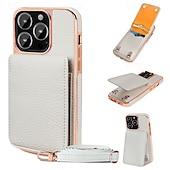 economico Cover per iPhone-telefono Custodia Per iPhone 16 15 14 Pro Max Plus 13 Pro Max Copertura Posteriore con Supporto Magnetico con Cordino Retrò Placcatura Pelle PU
