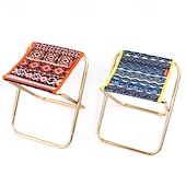 cheap Camping Furniture-1Pc Outdoor Folding Stool Collapsible Stool Made of 7075 Aluminum Alloy Lightweight Portable Camping Seat for Hiking Fishing Travel