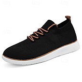 preiswerte Sneaker für Herren-marineblaue Strick-Sneaker für Herren mit Schnürung und gepolsterter Sohle für bequemes Tragen im Alltag
