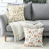 billige blomster- og plantestil-Blomster dekorative toss puter dekke 1PC myk firkantet sofa putevar putevar soverom stue sofa stol