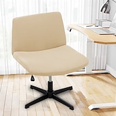 ieftine Futon Sofa Cover-Huse pentru scaun fără brațe, huse moale pentru scaun de birou, rezistente la zgârieturi de pisică