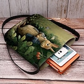 cheap Crossbody Bags-Women&#039;s Easter Bunny Shoulder Bag Crossbody Bag - Vintage Peter Rabbit design, hand-painted watercolor style, adjustable shoulder strap, perfect for Easter celebrations, spring outings and casual wear