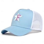 preiswerte Baseballkappe für Herren-Herren Cap Basecap Sonnenhut Kappe Mesh-Kappe Schwarz Blau Poly / Baumwollmischung Einstellbar Modisch Freizeitskleidung Festival Buchstabe Sterne Lässig / Alltäglich