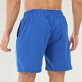 economico Pantaloncini casual-Per uomo Pantaloncini Pantaloncini estivi Pantaloncini casual Pantaloncini di velluto a coste Tasche A cordoncino Vita elastica Liscio Comfort Traspirante Breve Esterno Da mare Sport Informale Nero