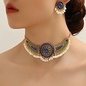 voordelige Sieradensets-Bruidssieradensets 1 Legering Oorbellen Kettingen Dames Stijlvol Schattig meetkundig Vreugde Geometrische vorm Sieraden set Voor Feestavondkleding