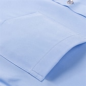 economico Camicie eleganti da uomo-Per uomo Camicie Camicia abbottonata Resistente alle rughe Matrimonio Esterno Blu chiaro Nero Bianco Rosa Manica lunga Estate Primavera Abbigliamento