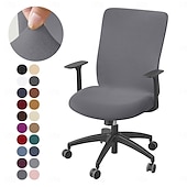 cheap Office Chair Cover-Stretch Velvet Office Chair Cover - Soft, Removable, Washable &amp; Zippered