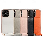 economico Cover per iPhone-telefono Custodia Per iPhone 16 15 14 Pro Max Plus 13 Pro Max Copertura Posteriore con Supporto Magnetico con Cordino Retrò Placcatura Pelle PU