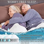 cheap Sheets &amp; Pillowcase-Queen Full King Protective Bed Cover Waterproof Mattress Protector Quilted Fitted Mattress Pad Bed Protector Elastic Thick Anti-slip Fitted Sheet with Deep Pocket Noiseless Hypoallergy