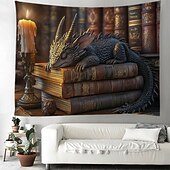 billiga djurgobelänger-Magisk klass Drakhängande Tapestry Väggkonst Stort Tapestry Mural Dekor Fotografik Bakgrund Filt Gardin Hem Sovrum Vardagsrum Dekoration
