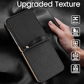 cheap Samsung Cases-Phone Case For Samsung Galaxy Z Flip 6 Z Flip 5 Z Flip 4 Z Flip 3 Back Cover Mirror Shockproof Retro PU Leather