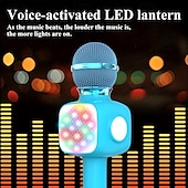 olcso Mikrofonok-kézi vezeték nélküli bluetooth mikrofon ktv karaoke mikrofon hangszóróval ios Android telefon számítógéphez