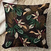billige blomster- og plantestil-Blomst insekt dekorative kasteputer dekning 1PC myk firkantet sofa putevar puteinnlegg soverom stue sofa stol