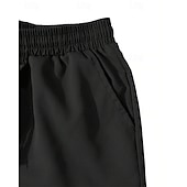 baratos Calças Cargo-Homens Calças Cargo Calças Cintura elástica Bolso multi Tecido Vestível Ao ar livre Diário Casual Marron Escuro Preto